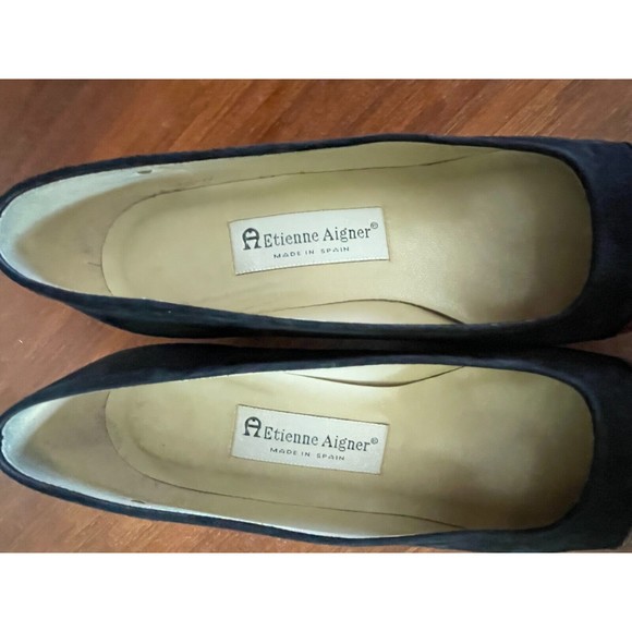 Etienne Aigner Pumps Dress Shoes Size 7.5  Two Toned Black & Brown - Picture 8 of 14
